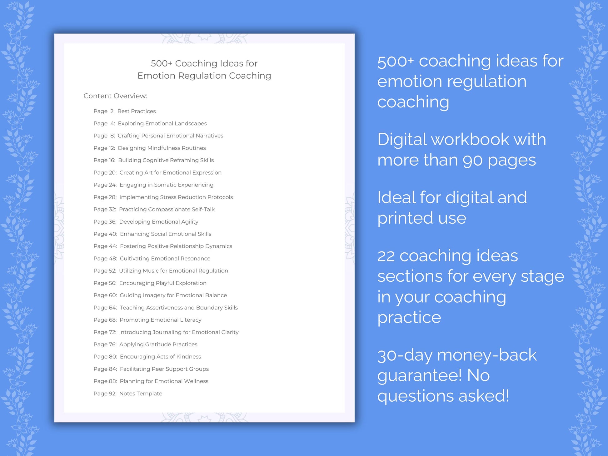 Emotion Regulation Coaching Ideas