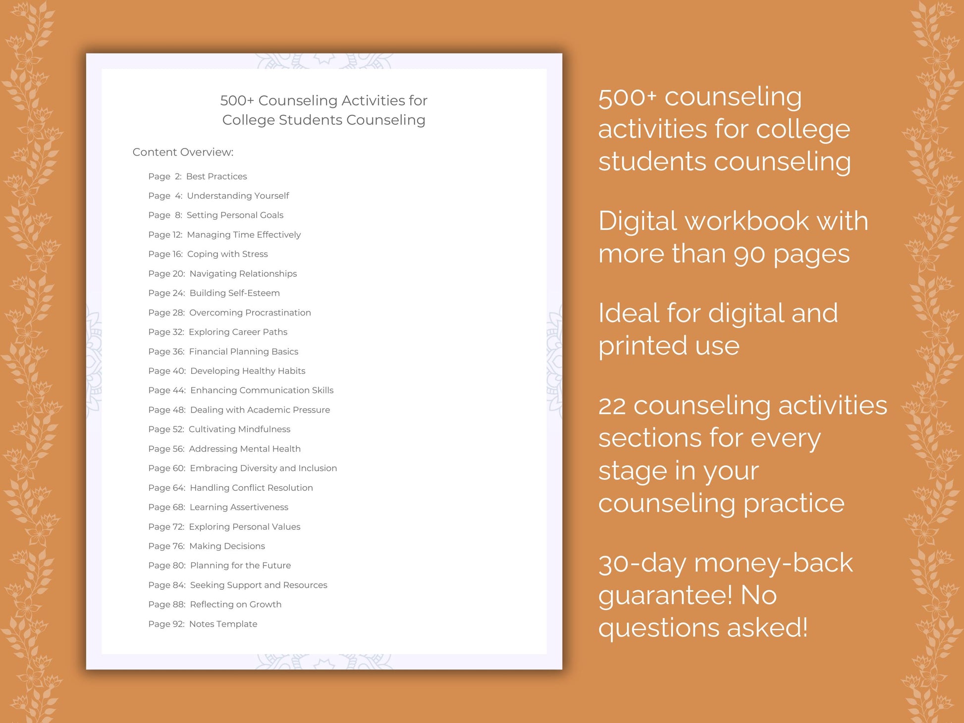 College Students Counseling Activities Resource