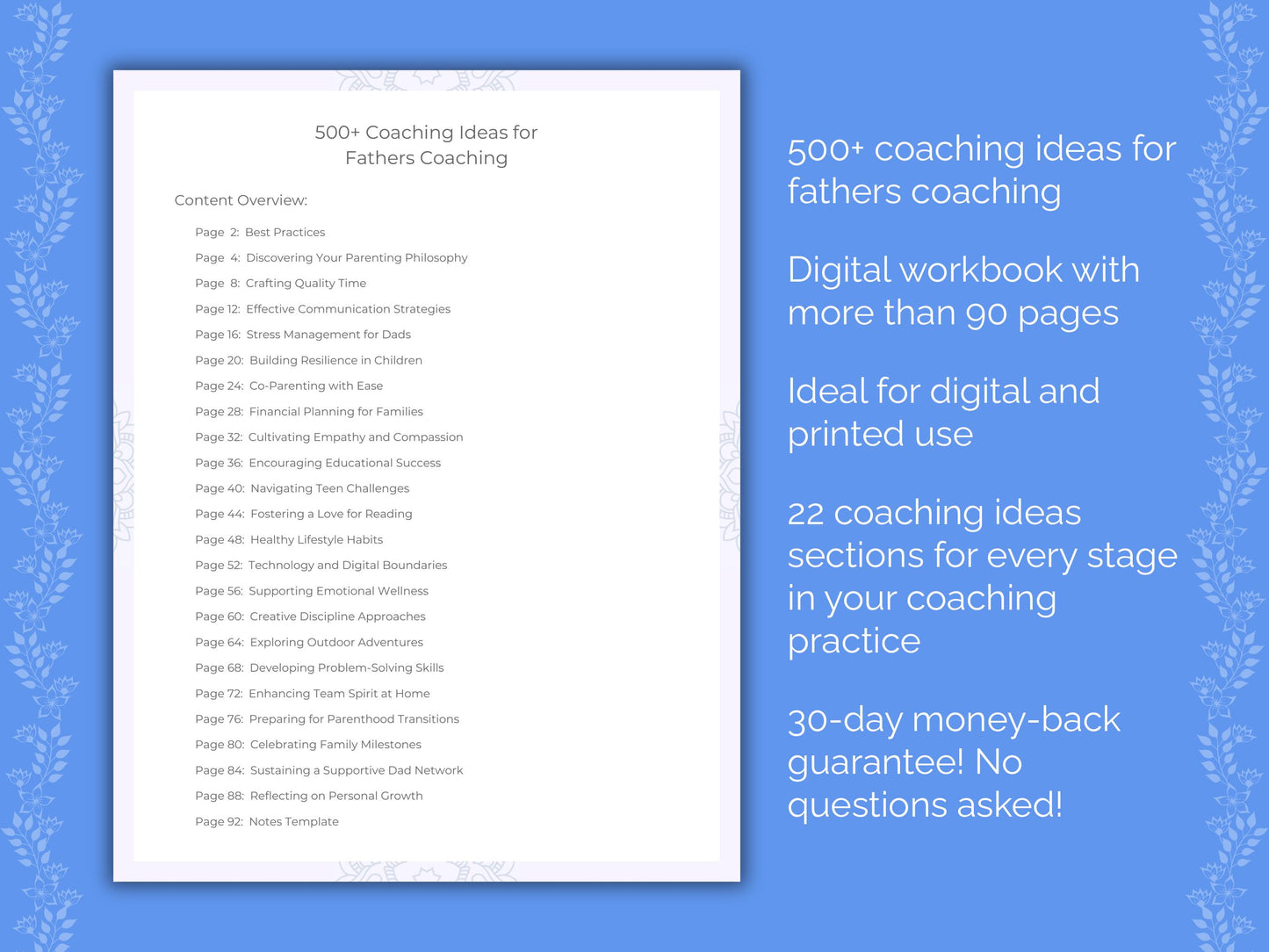 Fathers Coaching Worksheets