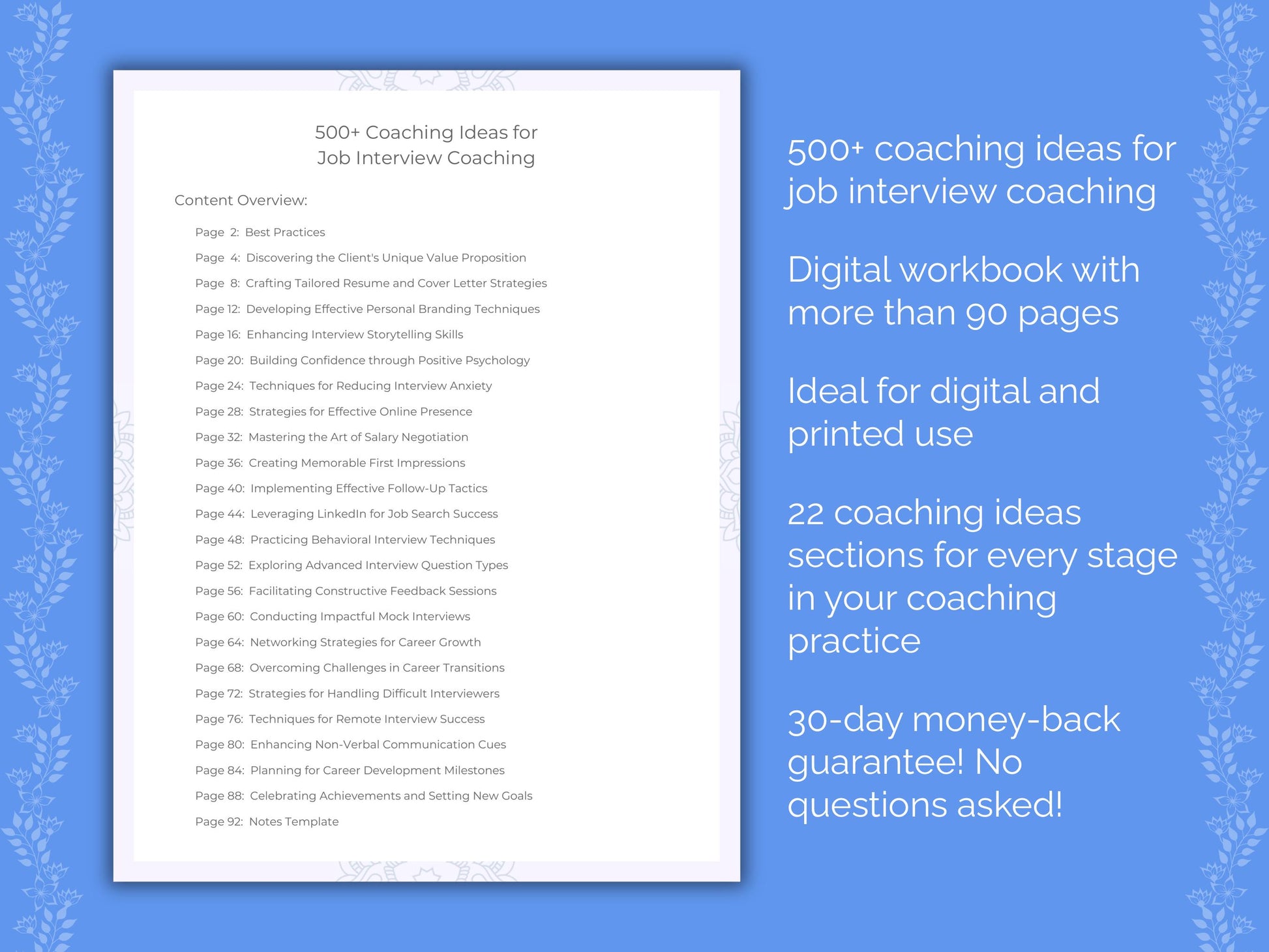 Job Interview Coaching Ideas Resource
