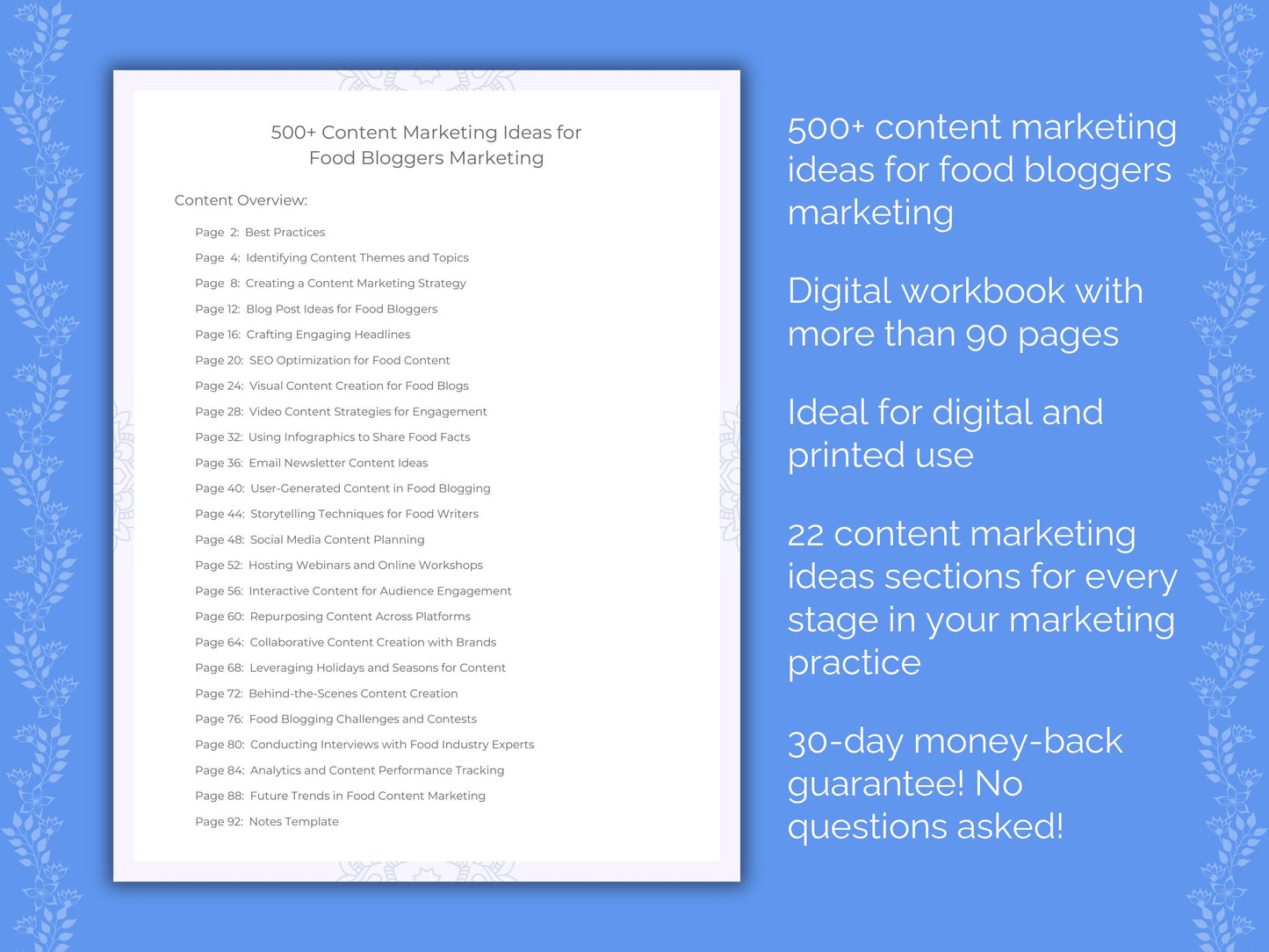 Food Bloggers Content Marketing Ideas Resource