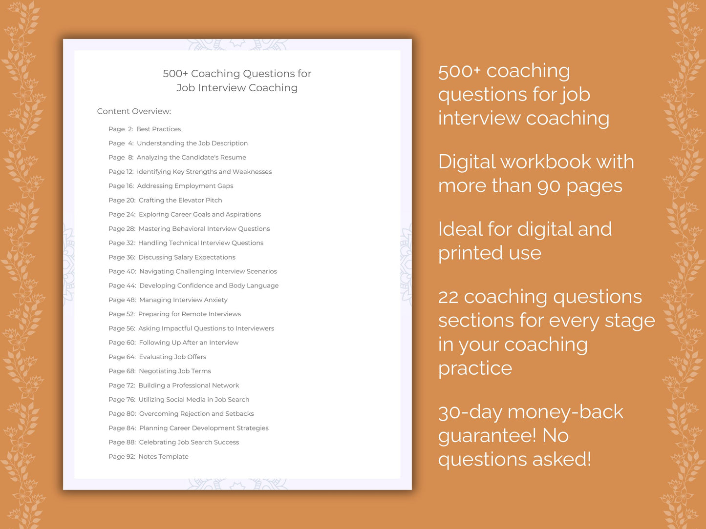 Job Interview Coaching Worksheets