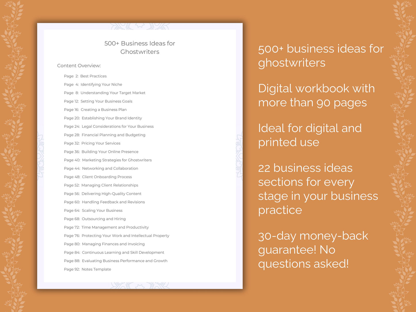 Ghostwriters Business Ideas Workbook