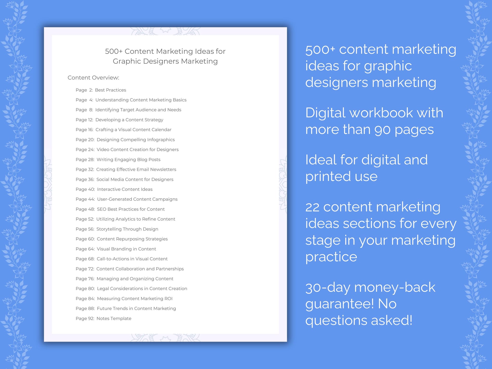 Graphic Designers Content Marketing Ideas Workbook