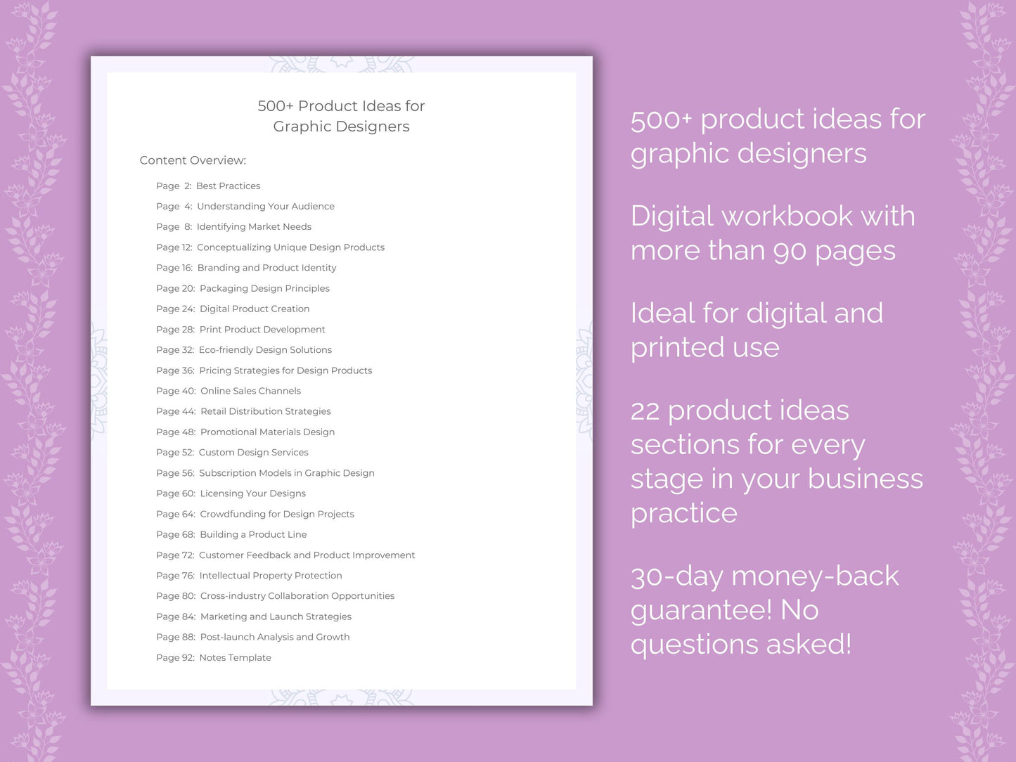 Graphic Designers Product Ideas Worksheets