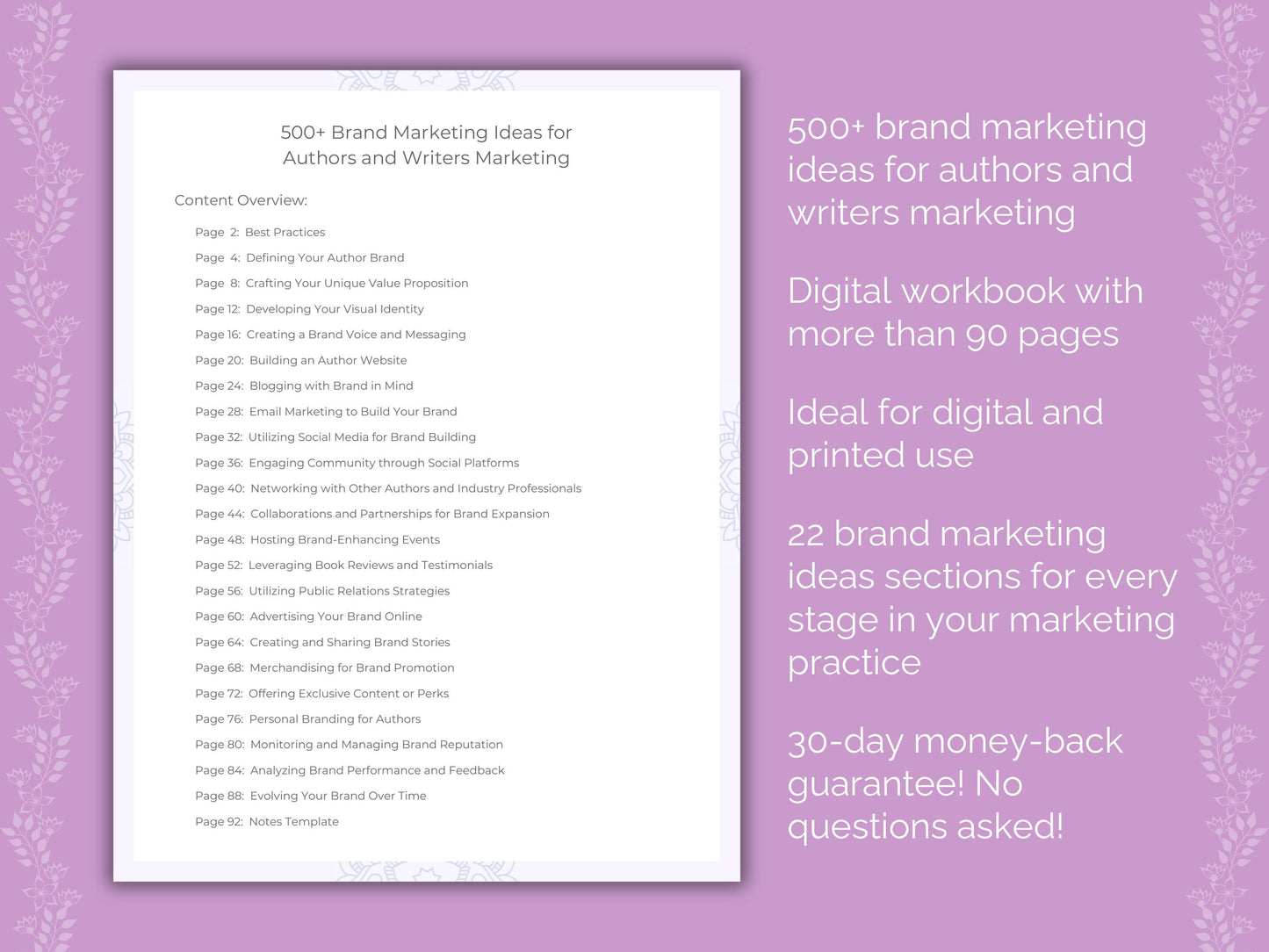Authors and Writers Brand Marketing Ideas Resource