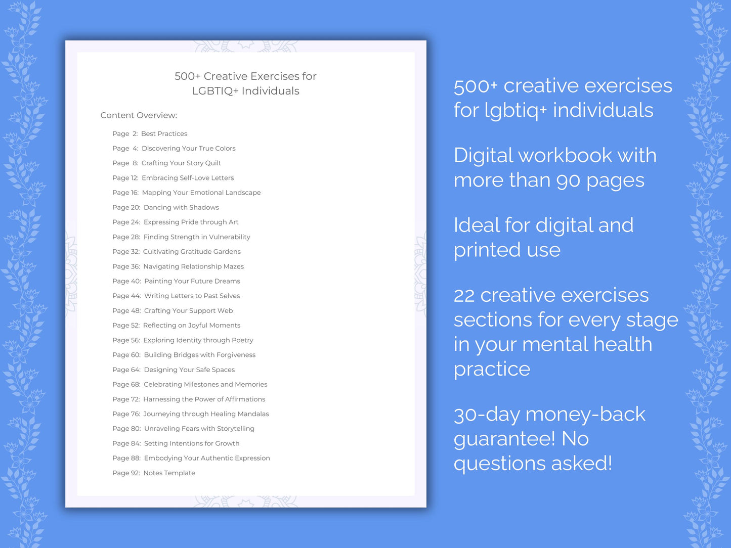 LGBTIQ+ Individuals Creative Exercises Worksheets