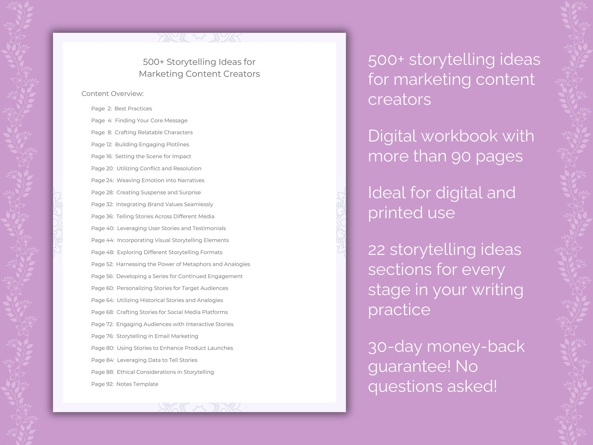 Marketing Content Creators Writing Worksheets