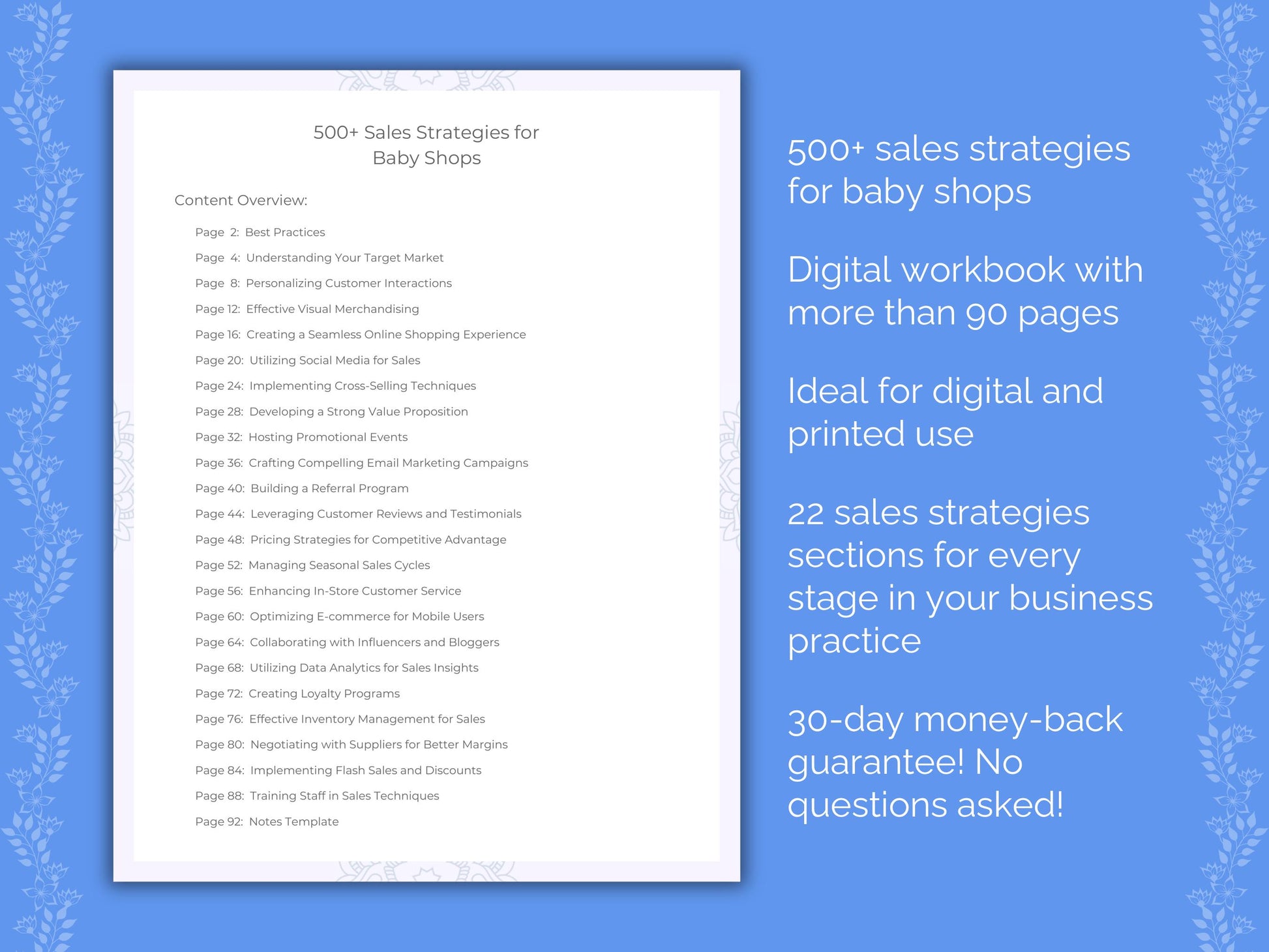 Baby Shops Business Workbook