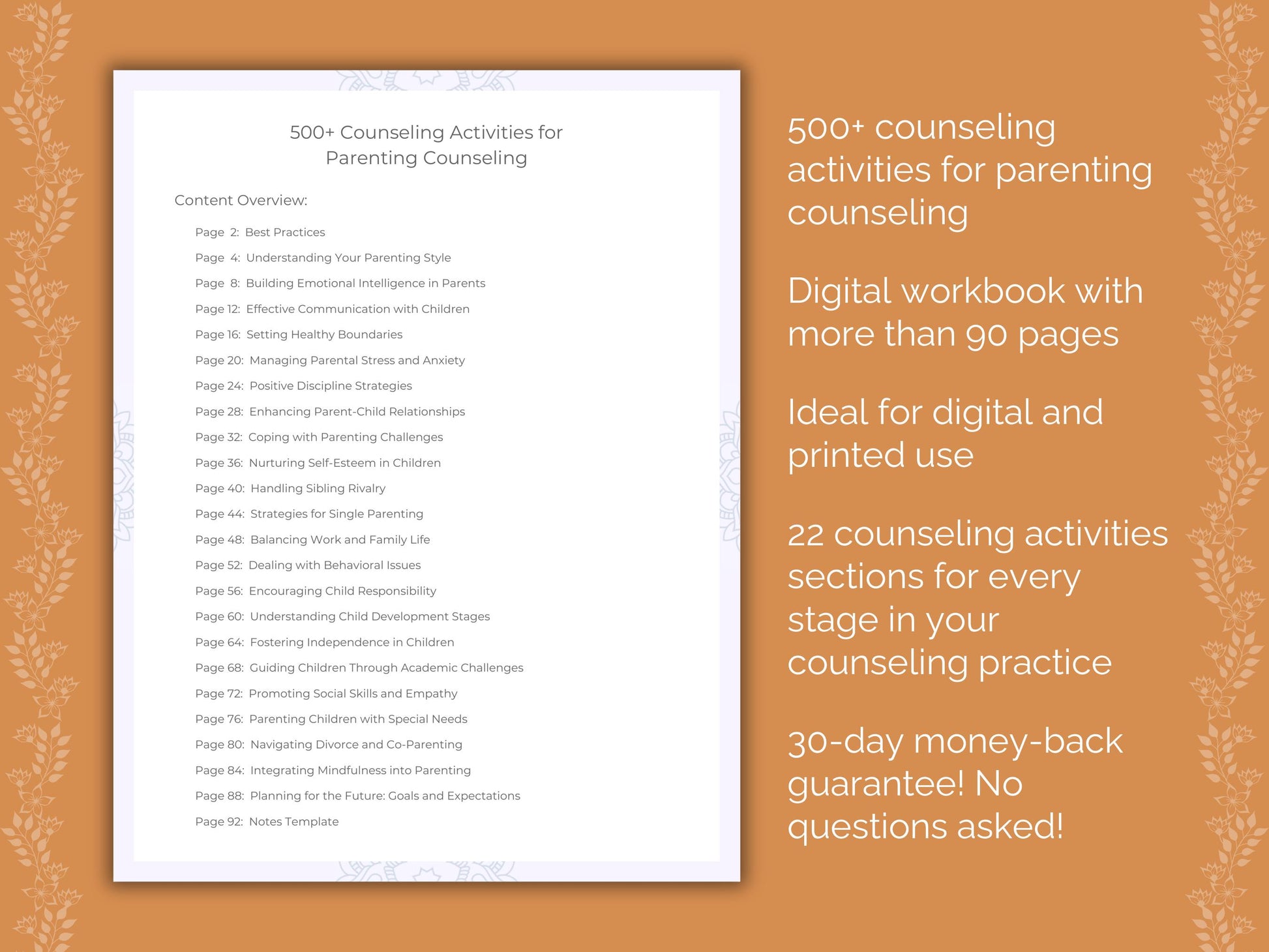 Parenting Counseling Activities