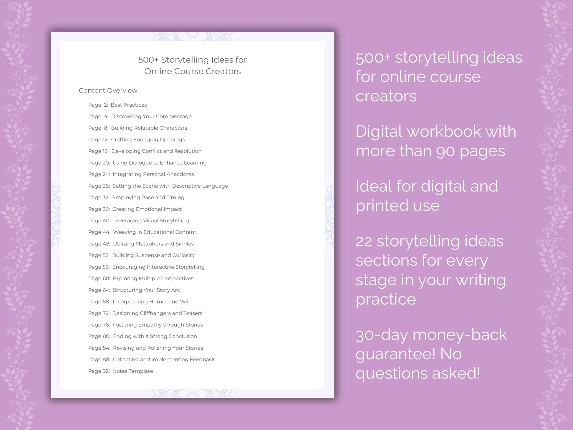 Online Course Creators Writing Worksheets