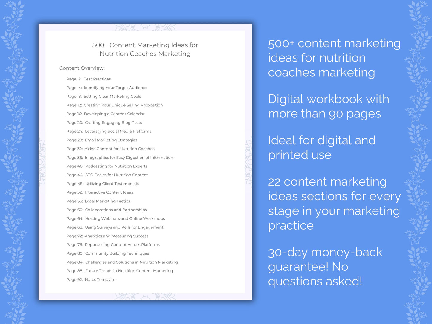 Nutrition Coaches Marketing Workbook