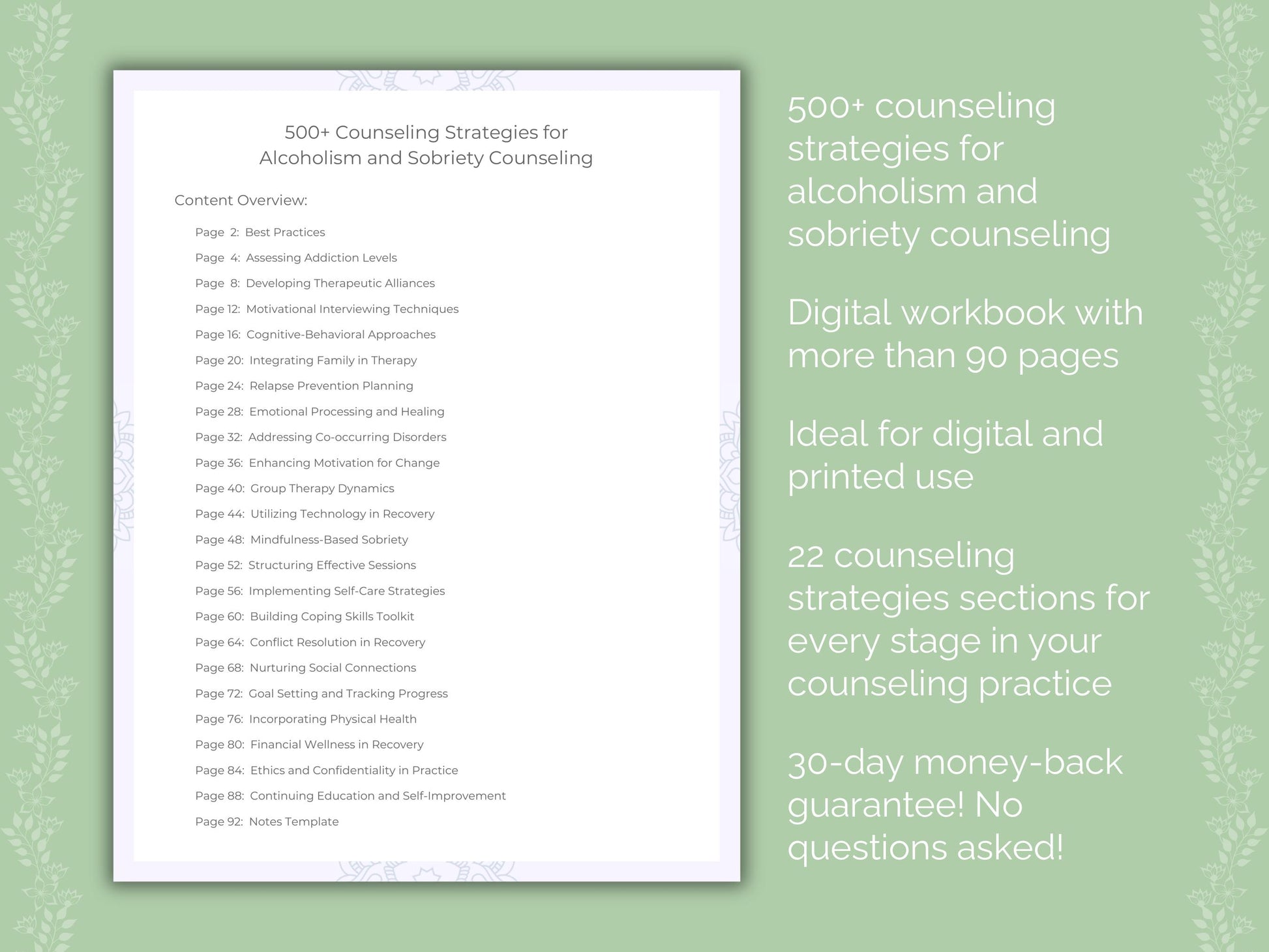 Alcoholism and Sobriety Counseling Strategies Resource