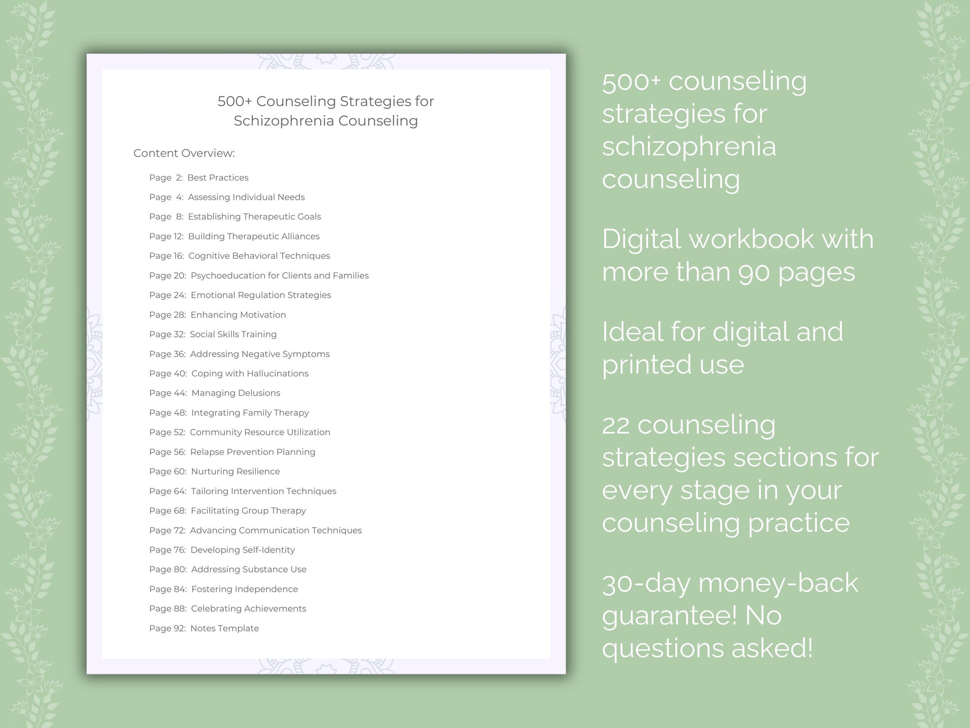 Schizophrenia Counseling Strategies Resource