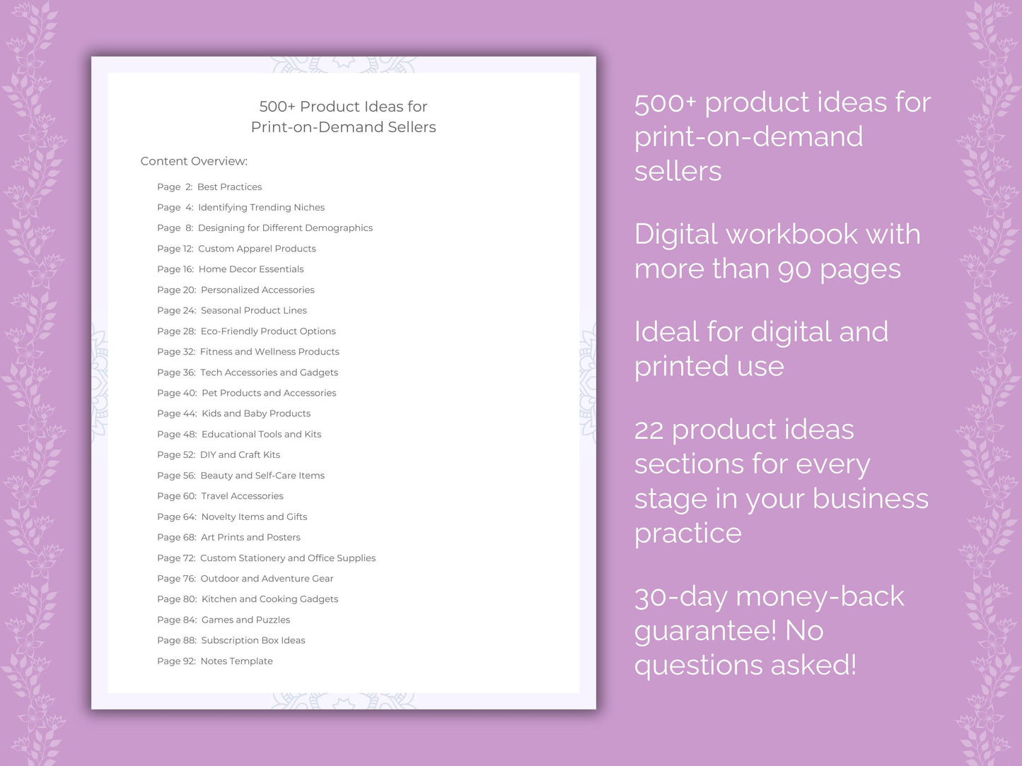 Print-on-Demand Sellers Business Workbook