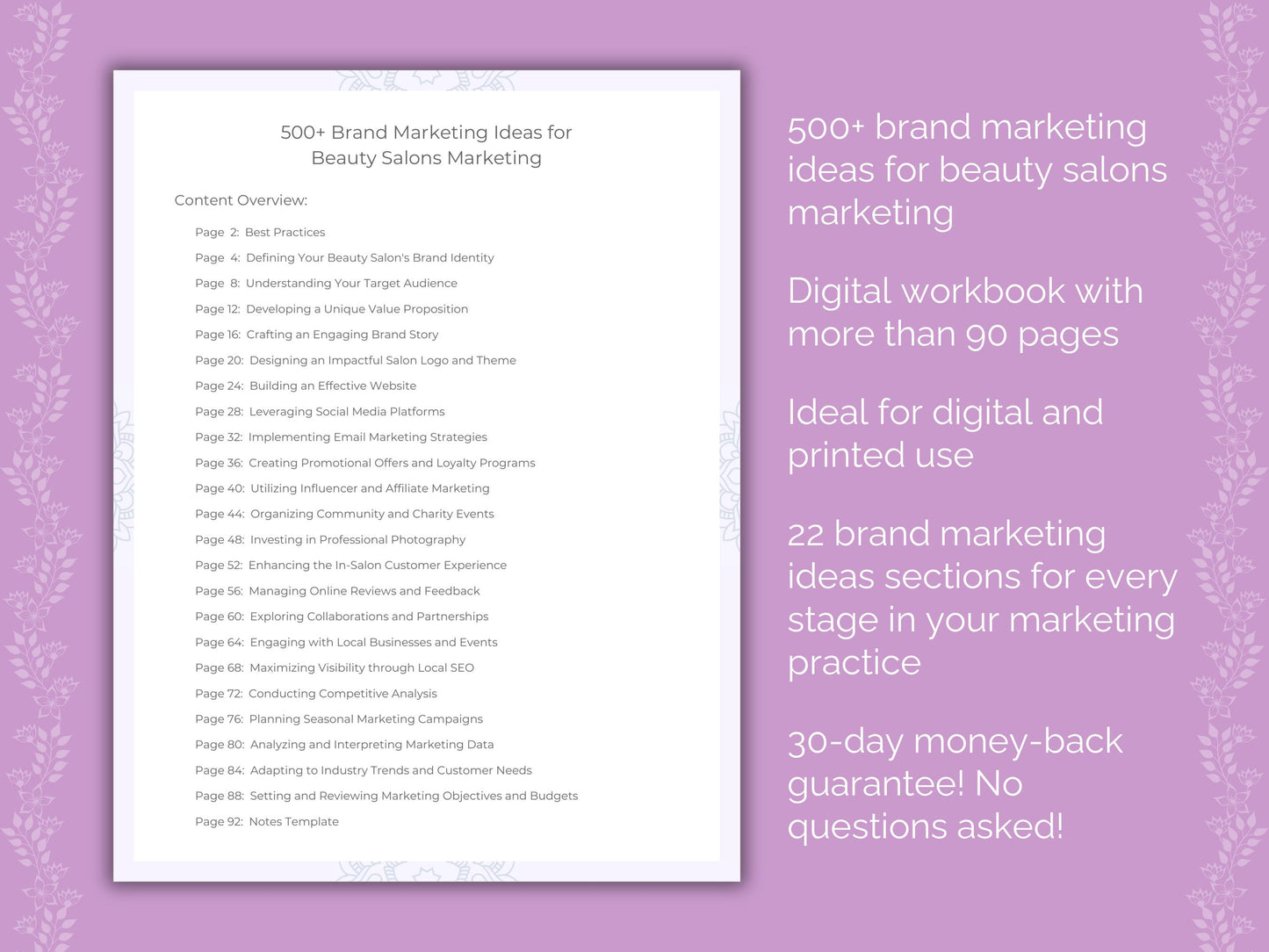 Beauty Salons Marketing Workbook