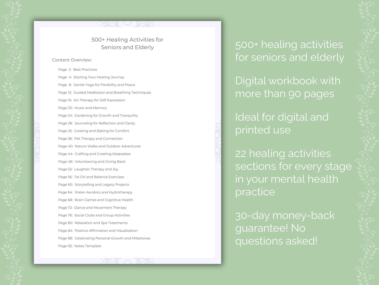 Seniors and Elderly Mental Health Workbook