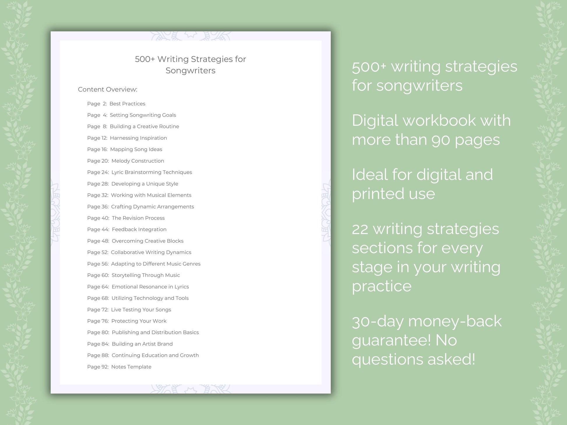 Songwriters Writing Resource