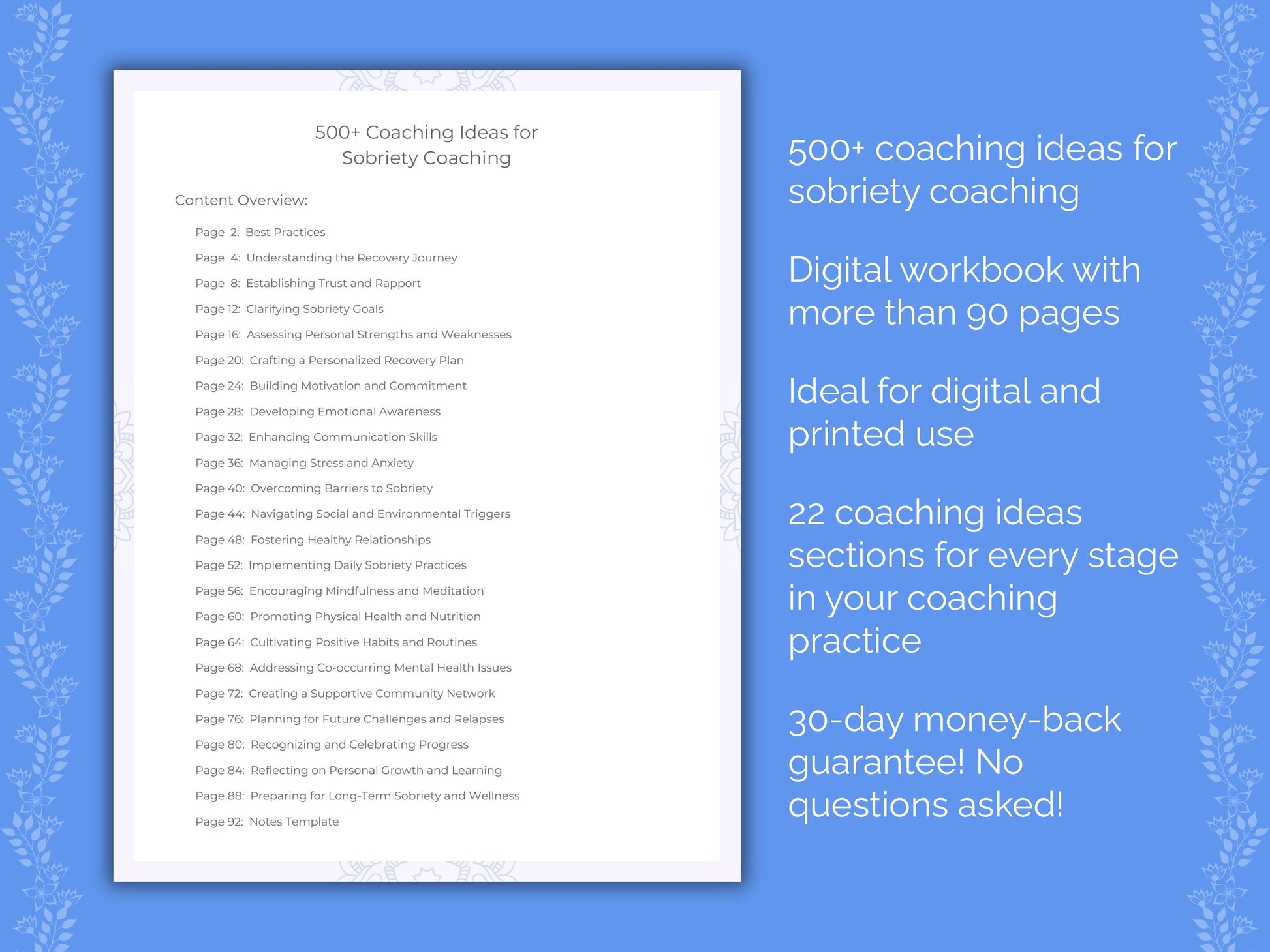 Sobriety Coaching Workbook