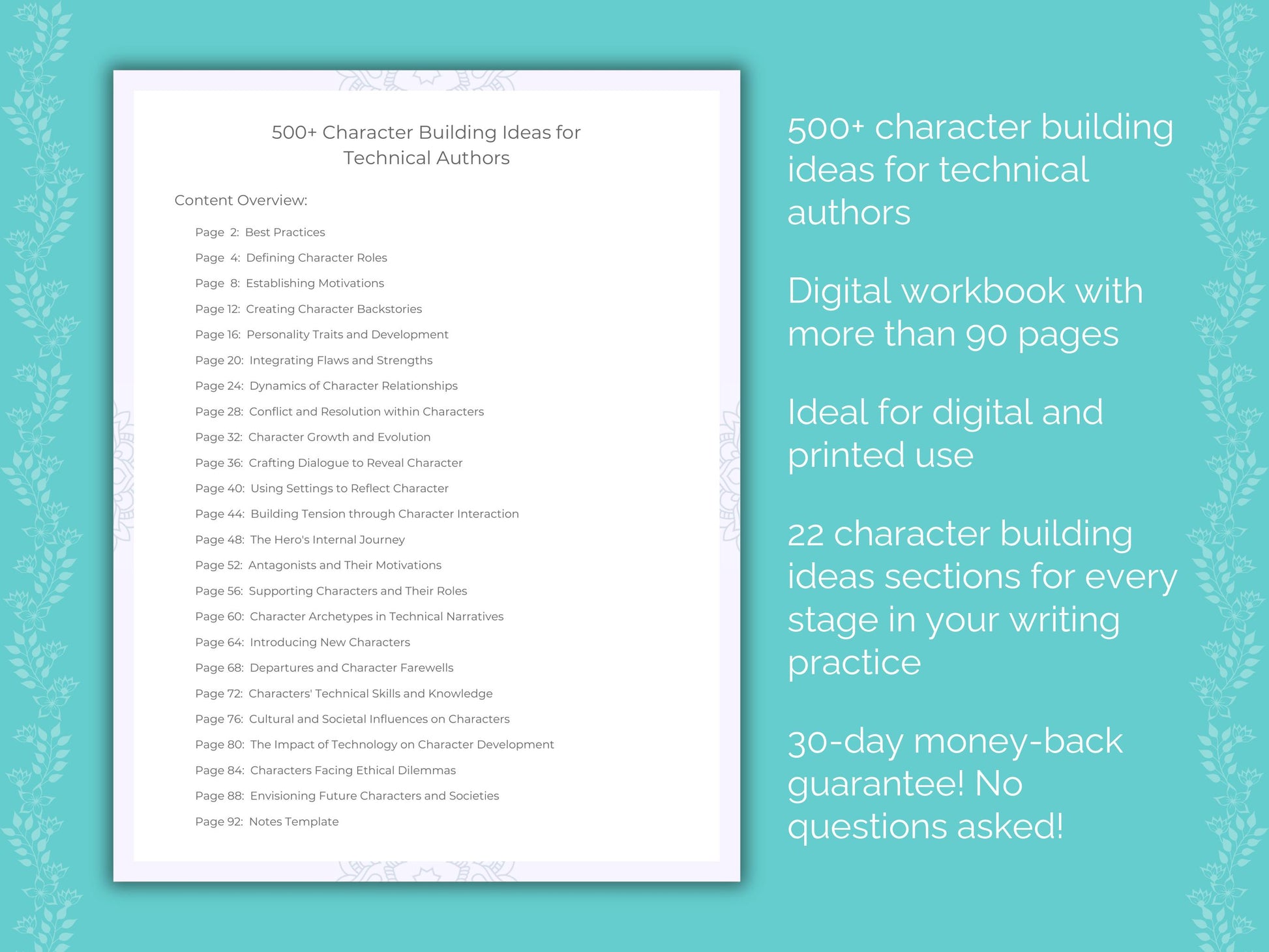 Technical Authors Character Building Ideas
