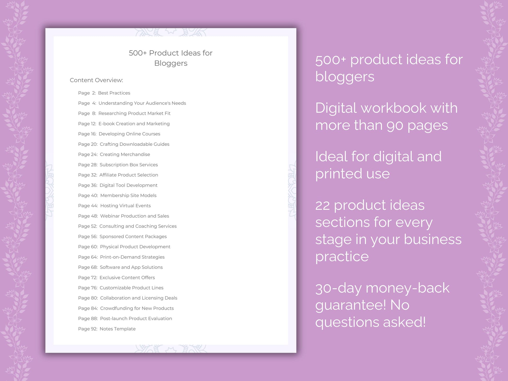 Bloggers Business Workbook