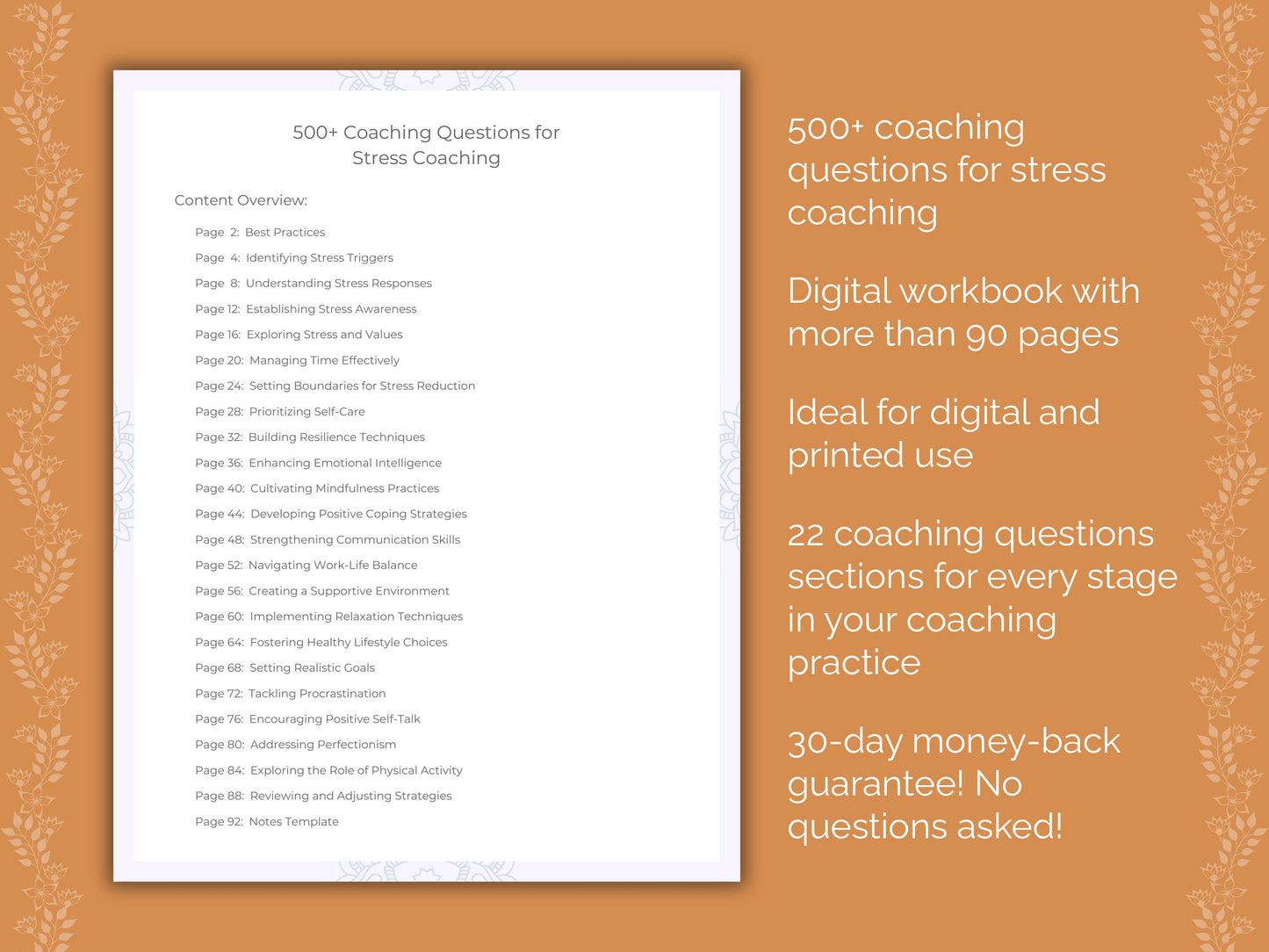 Stress Coaching Questions Resource