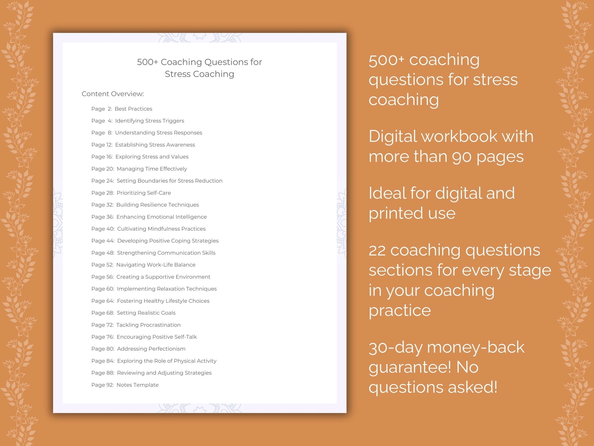 Stress Coaching Questions Resource