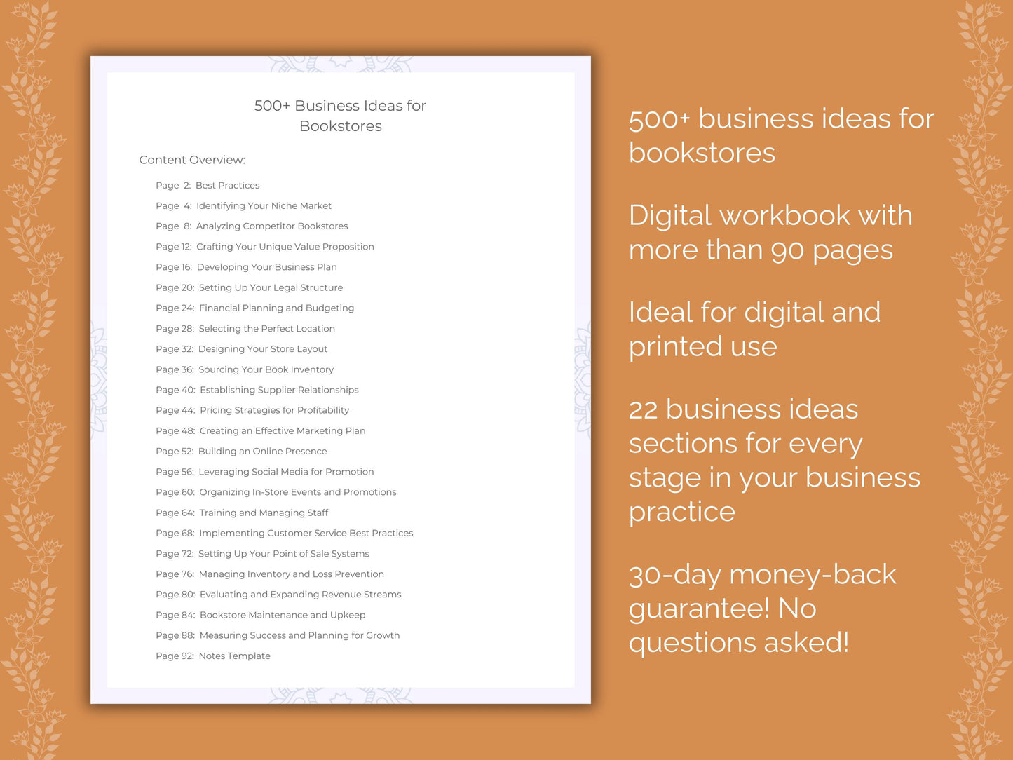Bookstores Business Workbook