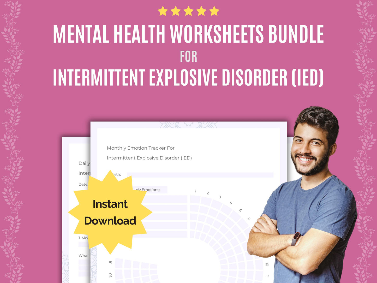 Disorder, IED Workbooks, IED Cheat Sheet, IED Templates, IED Journals, IED Planners, IED Journaling, IED Notes, Explosive, IED Counseling, IED Therapy, IED Tools, IED Resources, Intermittent, IED Goal Setting, IED Mental Health