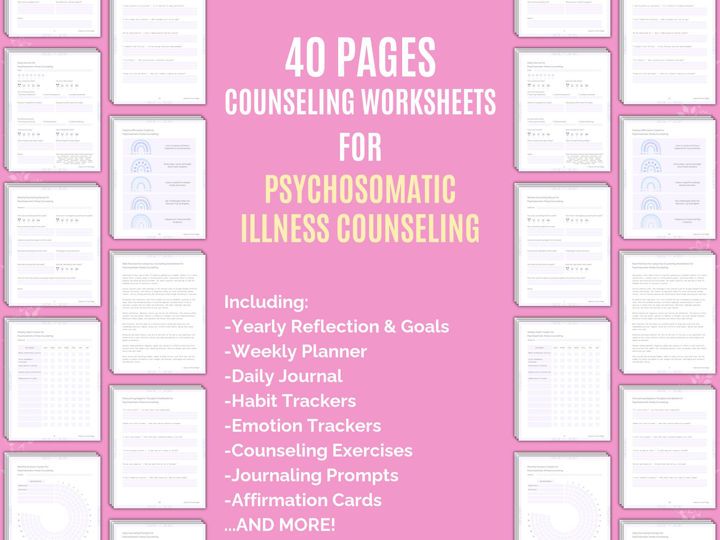 Psychosomatic Illness Counseling Worksheets