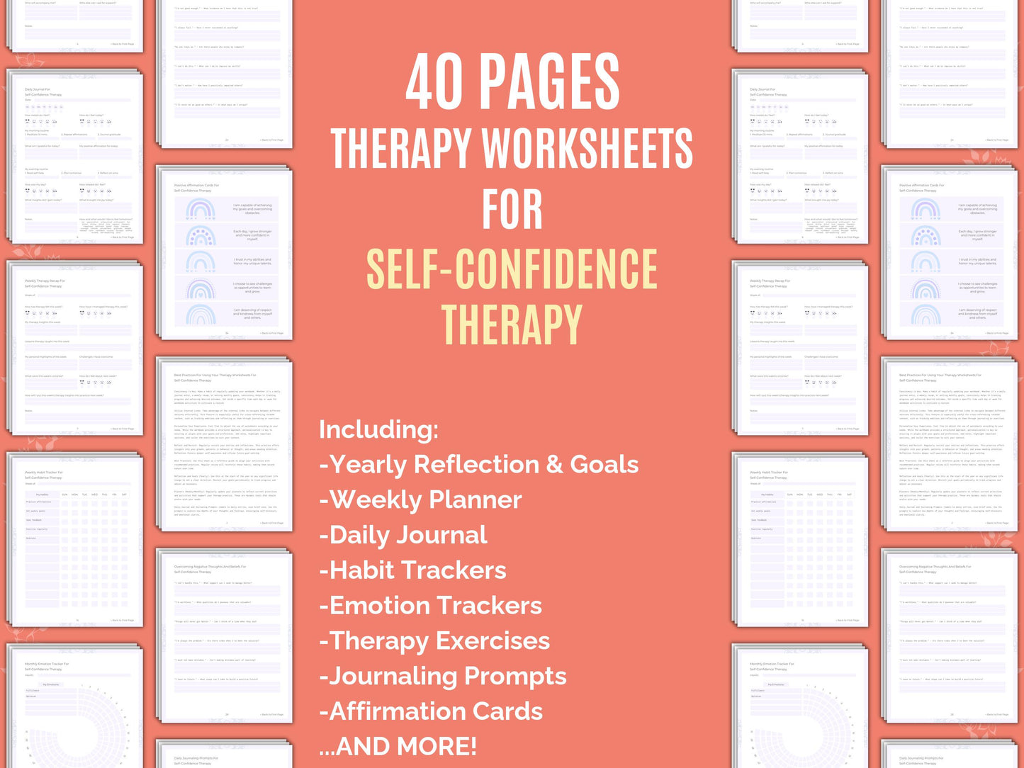 Planners, Journaling, Journals, Resources, Cheat Sheet, Goal Setting, Notes, Therapy, Counseling, Workbooks, Self-Confidence Therapy, Tools, Templates