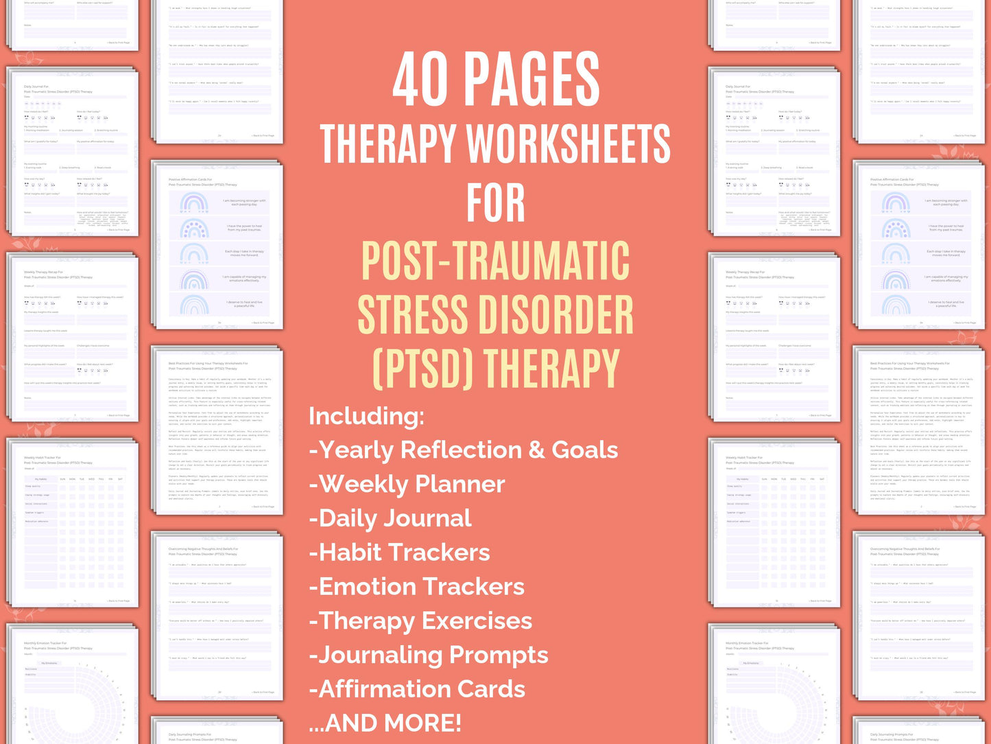PTSD Goal Setting, PTSD Workbooks, PTSD Planners, PTSD Notes, Traumatic, PTSD Journaling, PTSD Cheat Sheet, PTSD Templates, Stress, PTSD Journals, PTSD Resources, PTSD Tools, PTSD Therapy, Post, PTSD Counseling