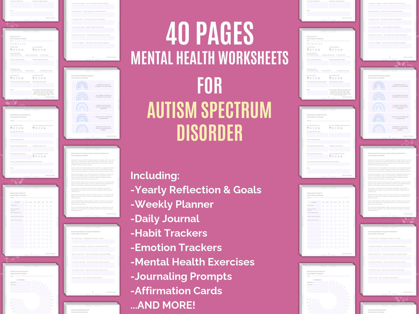 Resources, Cheat Sheet, Templates, Counseling, Planners, Tools, Workbooks, Notes, Therapy, Journaling, Autism Spectrum Disorder Mental Health, Journals, Goal Setting