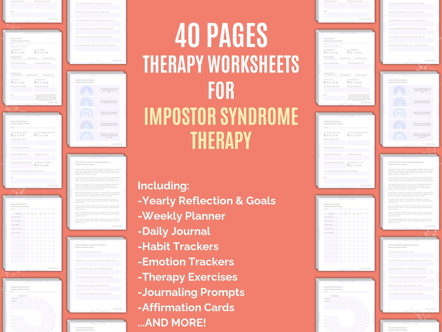 Therapy, Journaling, Workbooks, Journals, Templates, Goal Setting, Resources, Notes, Counseling, Tools, Planners, Impostor Syndrome Therapy, Cheat Sheet