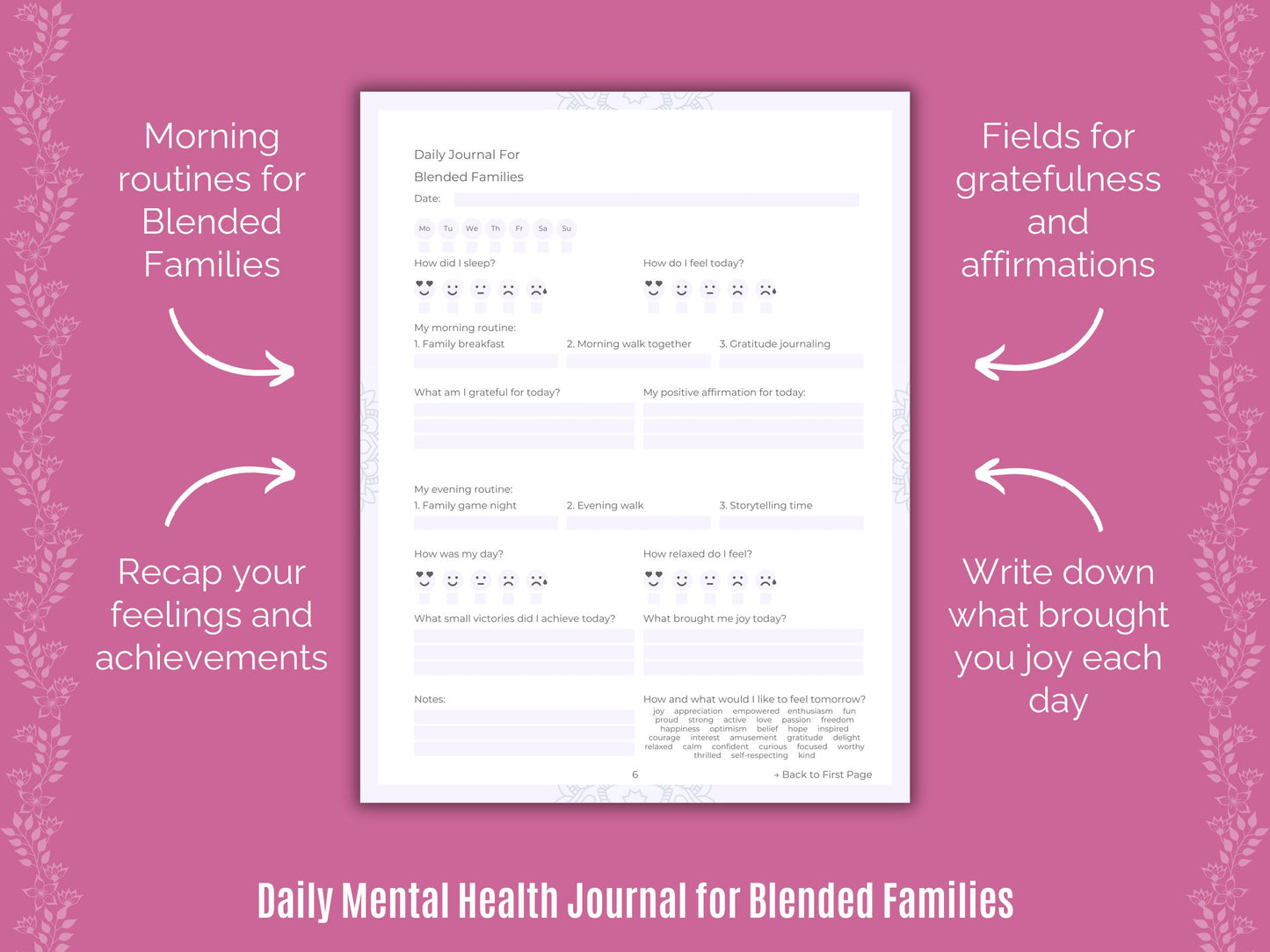 Journals, Notes, Resources, Journaling, Cheat Sheet, Templates, Counseling, Workbooks, Planners, Tools, Therapy, Goal Setting, Blended Families Mental Health