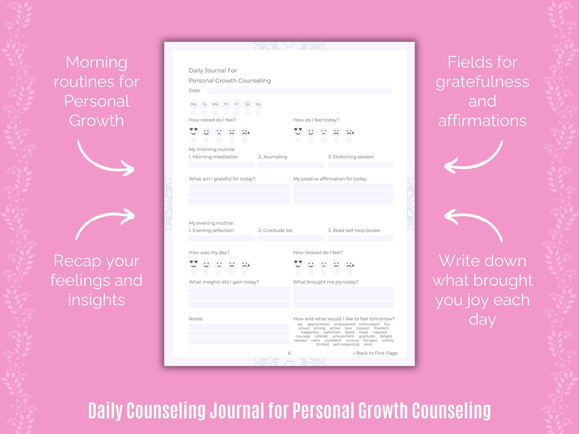 Personal Growth Counseling Planner