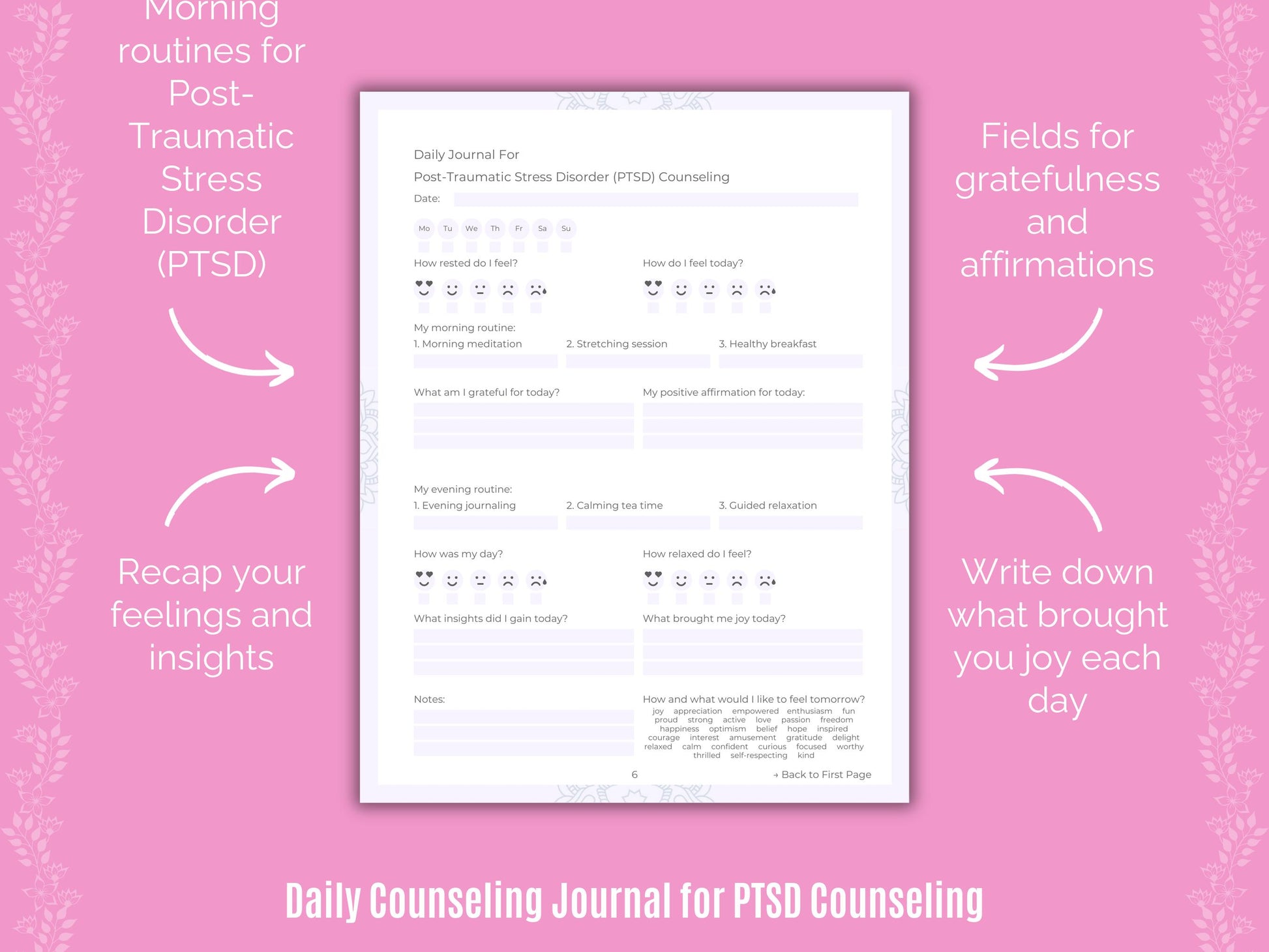 Post-Traumatic Stress Disorder (PTSD) Counseling Journal