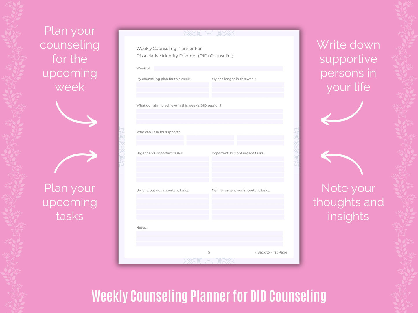 Counseling Planner