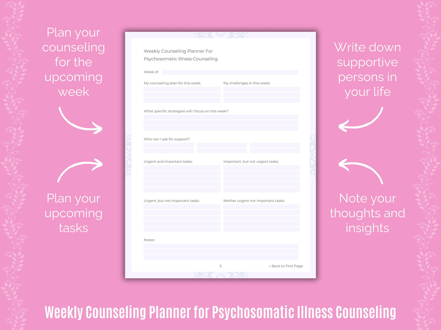 Psychosomatic Illness Counseling Planner