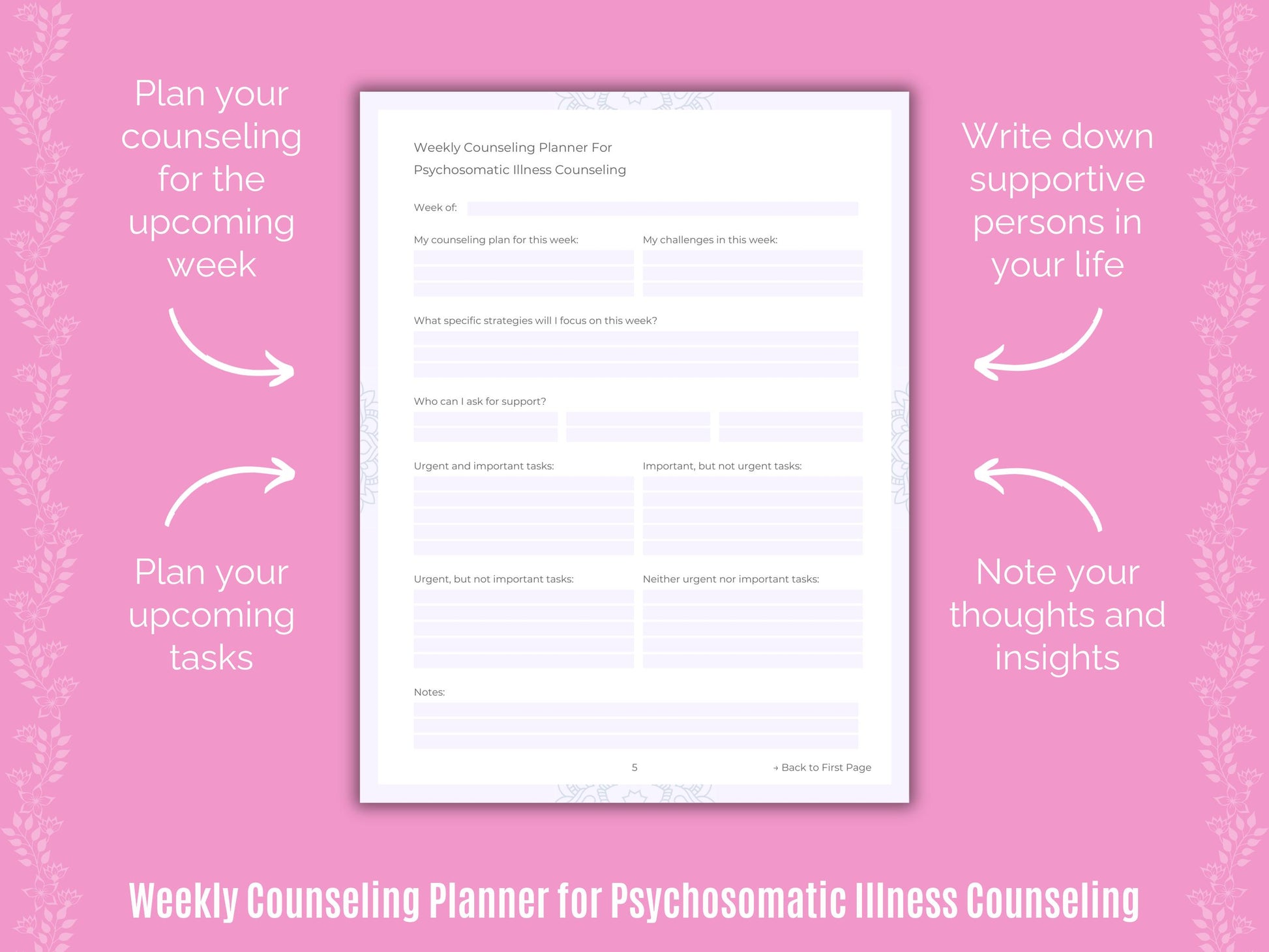 Psychosomatic Illness Counseling Planner