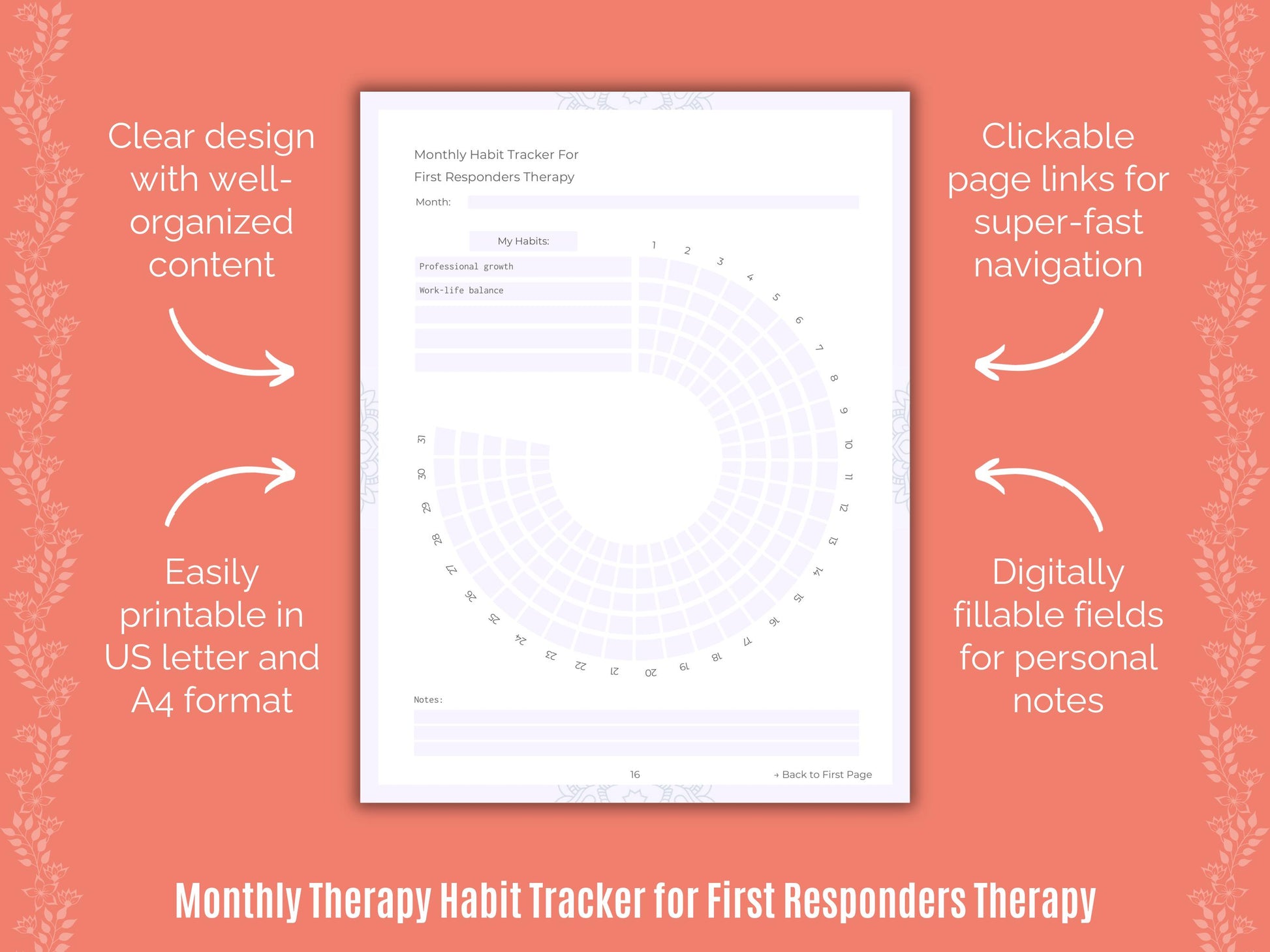 First Templates, First Counseling, First Journals, First Therapy, First Tools, First Journaling, First Goal Setting, Responder, First Resources, First Workbooks, First Notes, First Cheat Sheet, First Planners