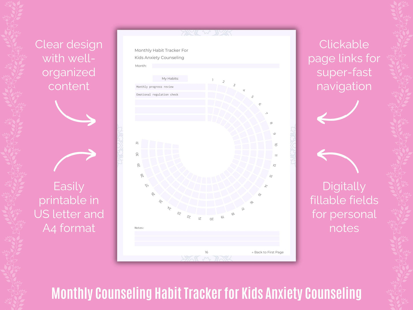 Kids Anxiety Counseling Worksheets